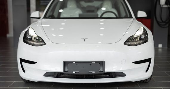 Image of a custom tesla.